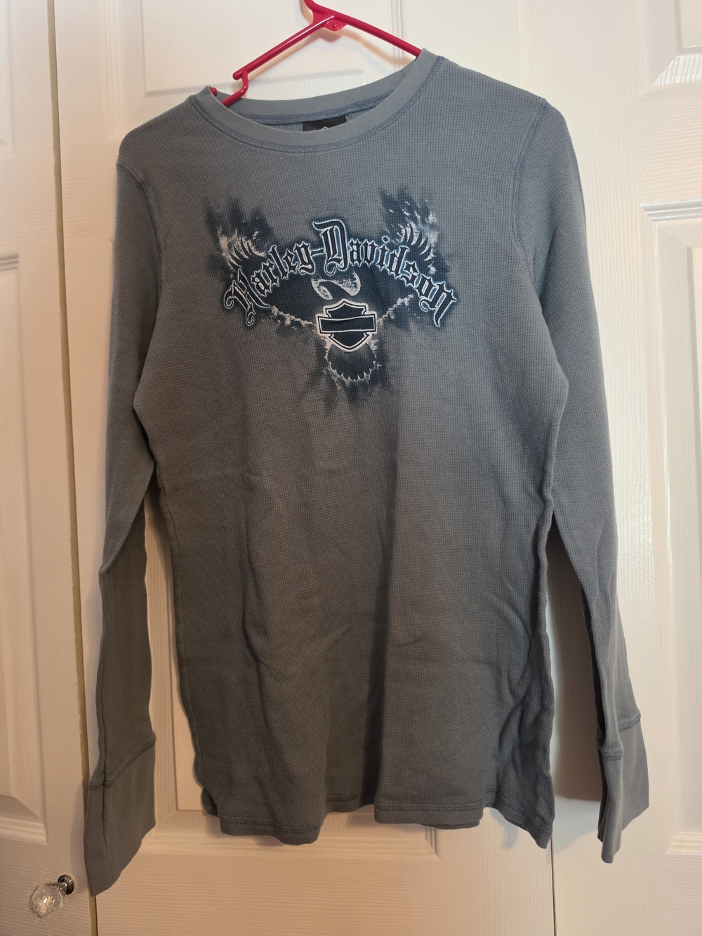 Harley-Davidson Men’s Long Sleeve Thermal Shirt - Slate Blue